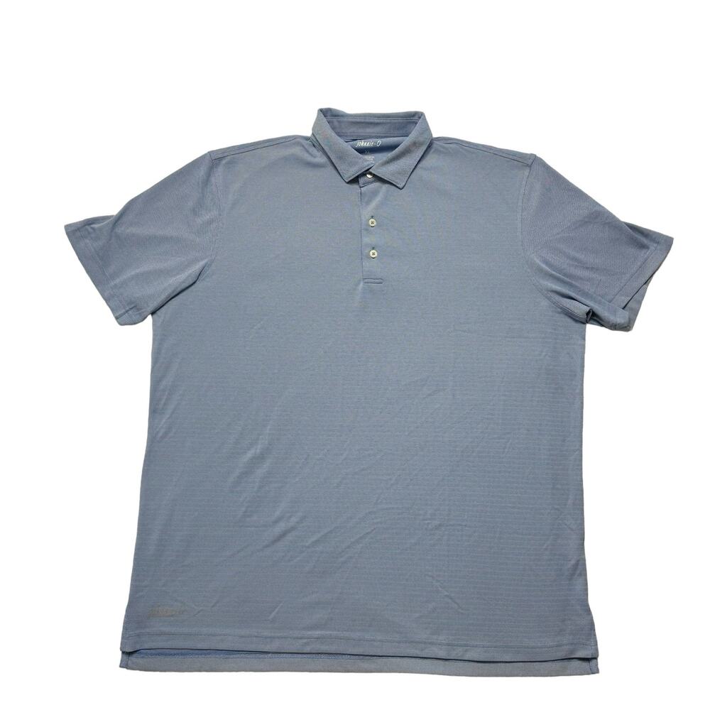 JOHNNIE-O Hoover Prep-Performance Golf Polo Biscayne Blue Stripe XL Men JMPO5350